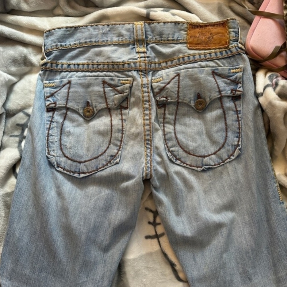 True Religion Light Wash Flare Joey Jeans